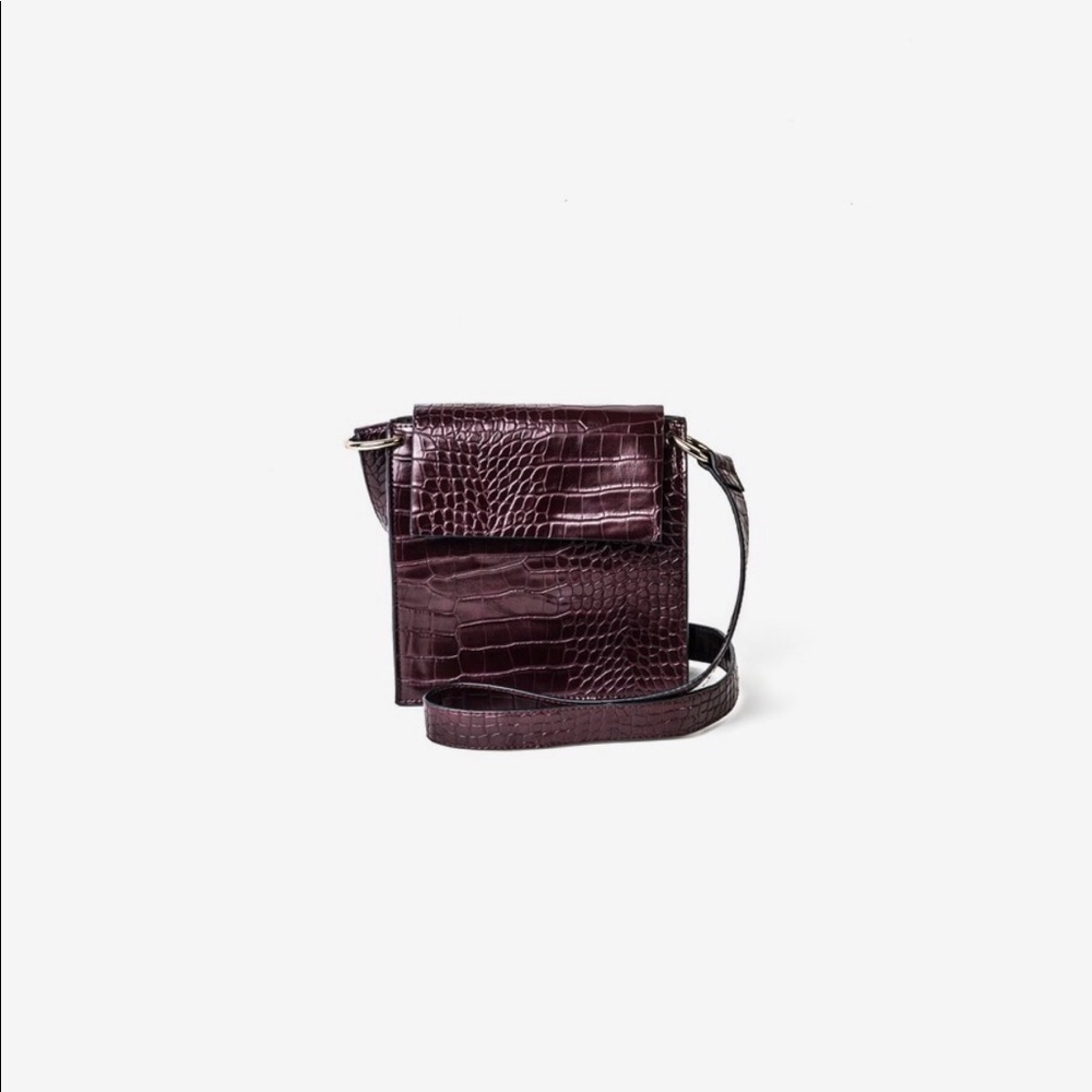 French connection croc crossbody bag